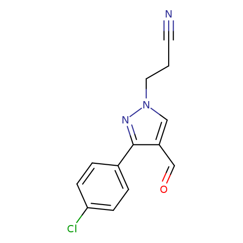 3-[3-(4-chlorophenyl)-4-formyl-1H-pyrazol-1-yl]propanenitrile