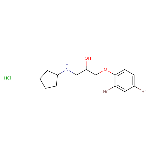 1-(cyclopentylamino)-3-(2,4-dibromophenoxy)propan-2-ol hydrochloride