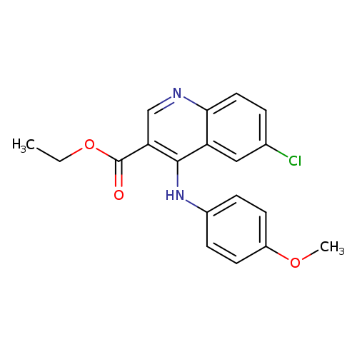 6-Chloro-4-(4-methoxy-phenylamino)-quinoline-3-carboxylic acid ethyl ester