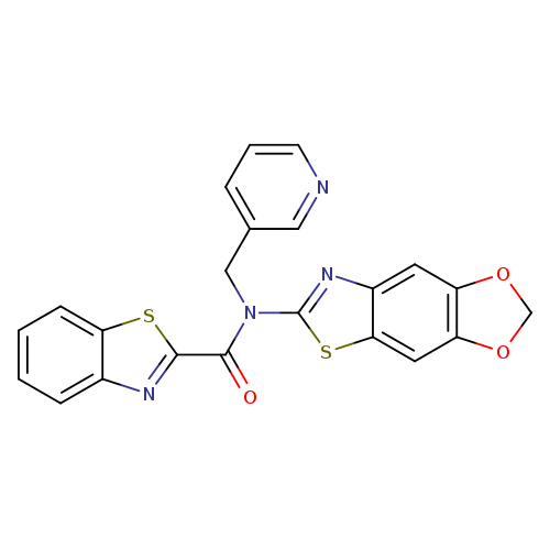 N-{4,6-dioxa-10-thia-12-azatricyclo[7.3.0.0^{3,7}]dodeca-1(9),2,7,11-tetraen-11-yl}-N-[(pyridin-3-yl)methyl]-1,3-benzothiazole-2-carboxamide