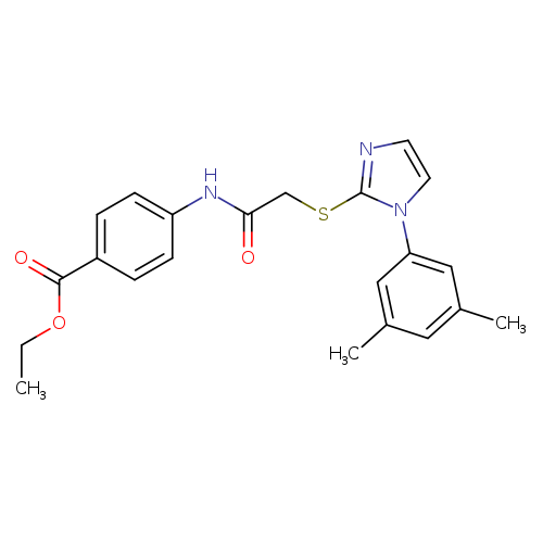 ethyl 4-(2-{[1-(3,5-dimethylphenyl)-1H-imidazol-2-yl]sulfanyl}acetamido)benzoate