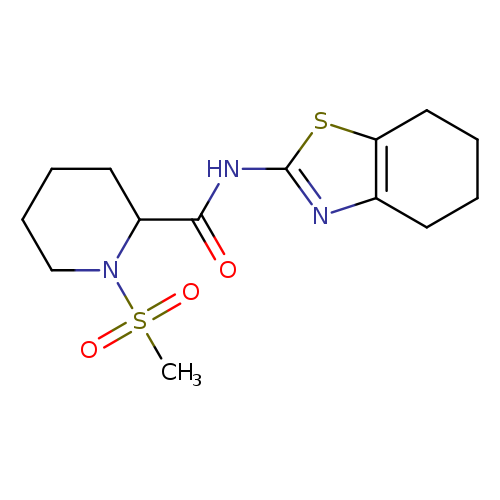 1-methanesulfonyl-N-(4,5,6,7-tetrahydro-1,3-benzothiazol-2-yl)piperidine-2-carboxamide