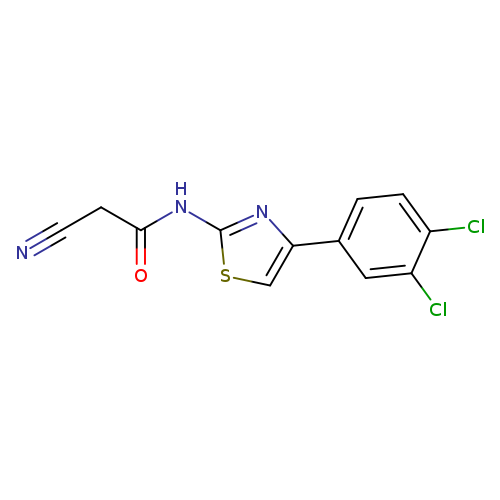 2-cyano-N-[4-(3,4-dichlorophenyl)-1,3-thiazol-2-yl]acetamide