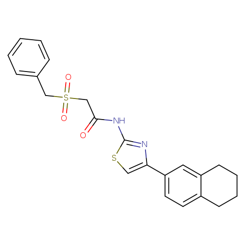 2-phenylmethanesulfonyl-N-[4-(5,6,7,8-tetrahydronaphthalen-2-yl)-1,3-thiazol-2-yl]acetamide