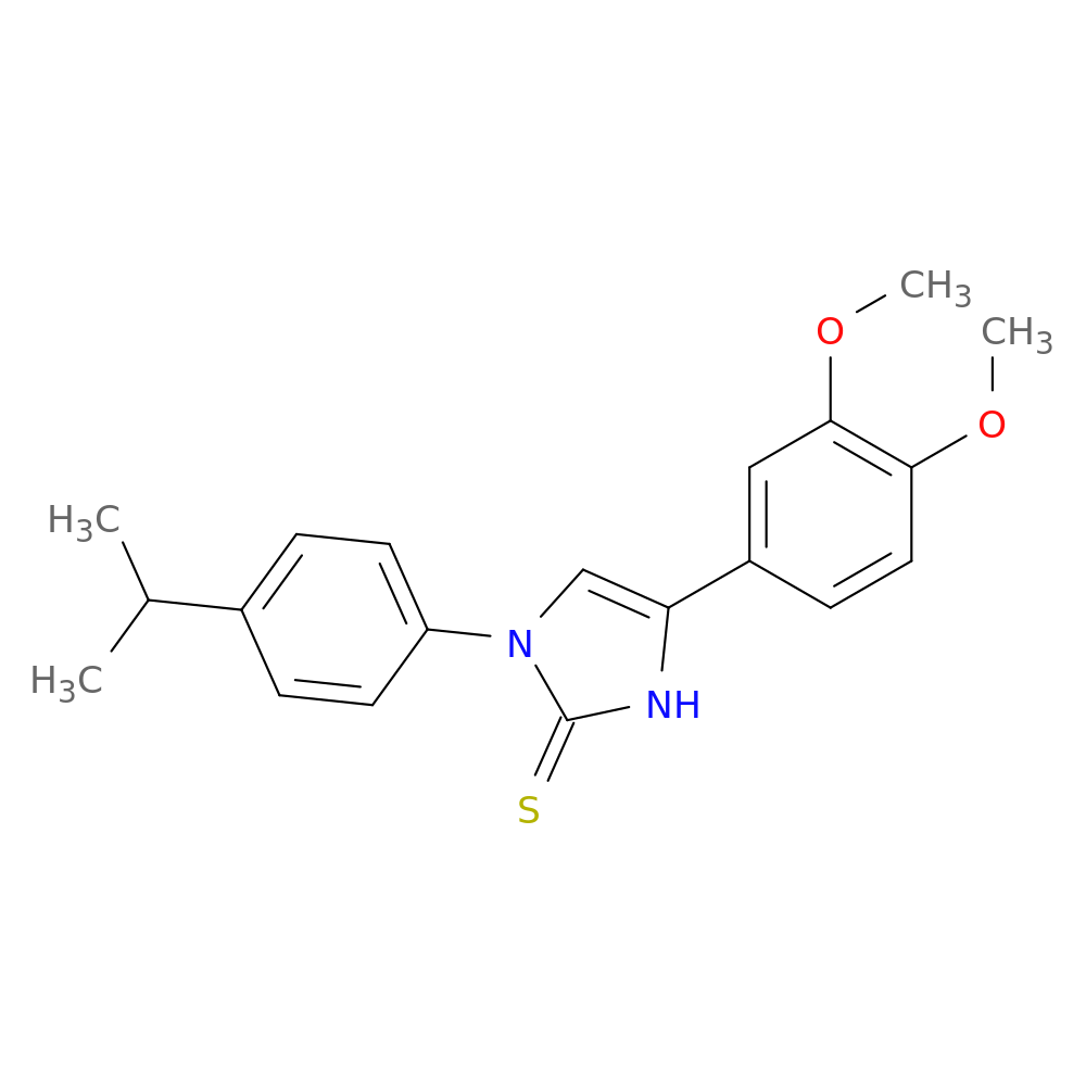4-(3,4-dimethoxyphenyl)-1-[4-(propan-2-yl)phenyl]-2,3-dihydro-1H-imidazole-2-thione