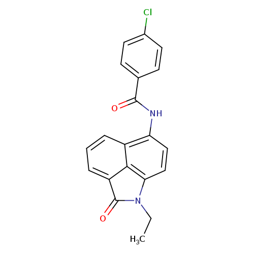 4-chloro-N-{2-ethyl-3-oxo-2-azatricyclo[6.3.1.0^{4,12}]dodeca-1(11),4(12),5,7,9-pentaen-9-yl}benzamide