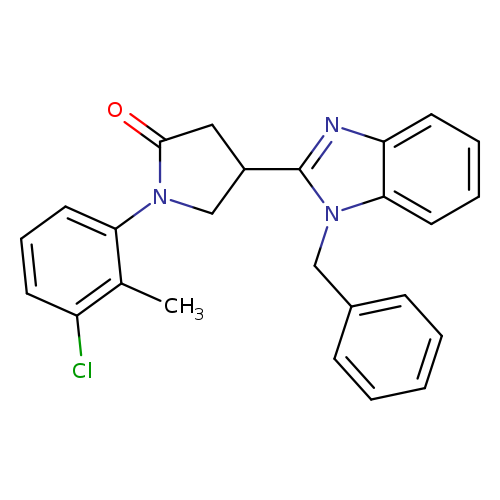 4-(1-benzyl-1H-1,3-benzodiazol-2-yl)-1-(3-chloro-2-methylphenyl)pyrrolidin-2-one