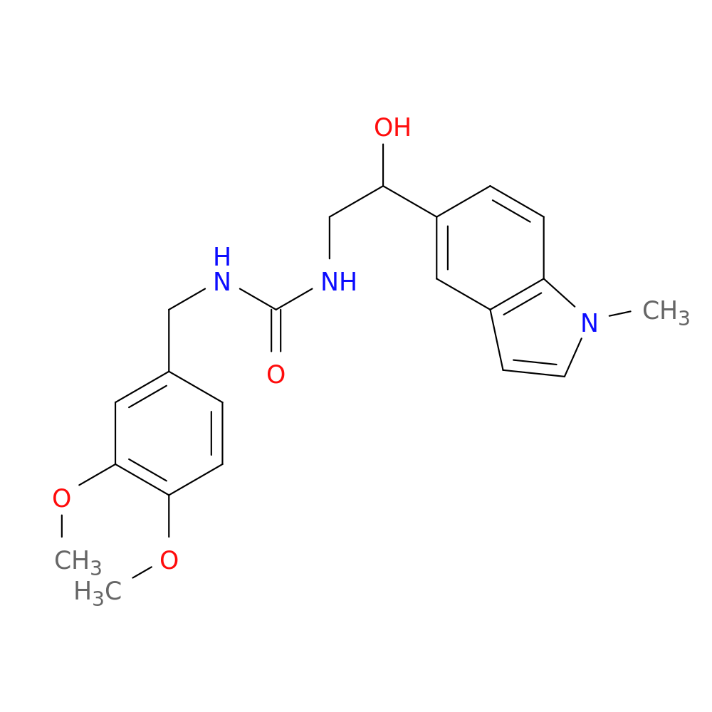 1-[(3,4-dimethoxyphenyl)methyl]-3-[2-hydroxy-2-(1-methyl-1H-indol-5-yl)ethyl]urea