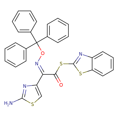 (Z)-S-Benzo[d]thiazol-2-yl 2-(2-aminothiazol-4-yl)-2-((trityloxy)imino)ethanethioate