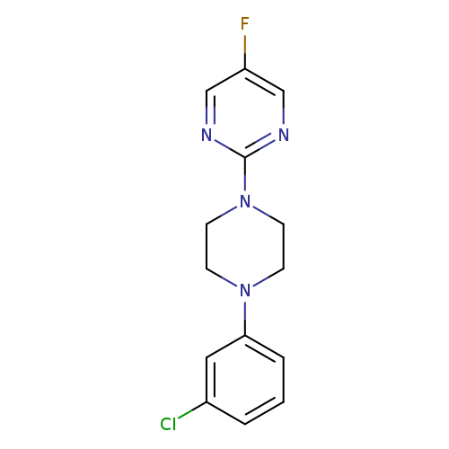 2-[4-(3-chlorophenyl)piperazin-1-yl]-5-fluoropyrimidine
