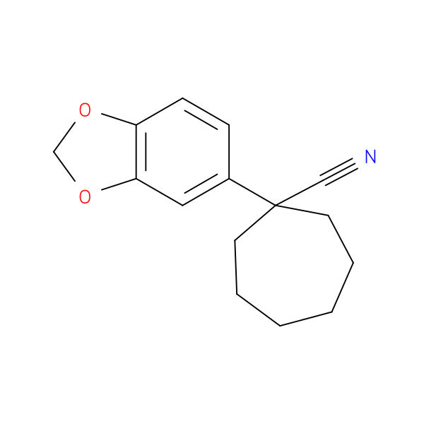 1-(1,3-dioxaindan-5-yl)cycloheptane-1-carbonitrile
