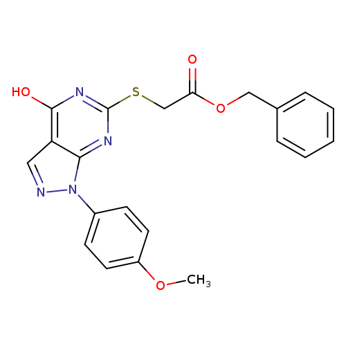 benzyl 2-{[4-hydroxy-1-(4-methoxyphenyl)-1H-pyrazolo[3,4-d]pyrimidin-6-yl]sulfanyl}acetate