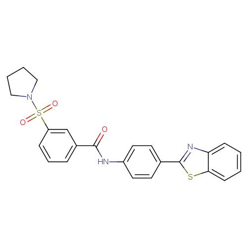 N-[4-(1,3-benzothiazol-2-yl)phenyl]-3-(pyrrolidine-1-sulfonyl)benzamide