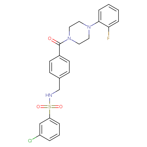 3-chloro-N-({4-[4-(2-fluorophenyl)piperazine-1-carbonyl]phenyl}methyl)benzene-1-sulfonamide