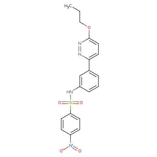 4-nitro-N-[3-(6-propoxypyridazin-3-yl)phenyl]benzene-1-sulfonamide