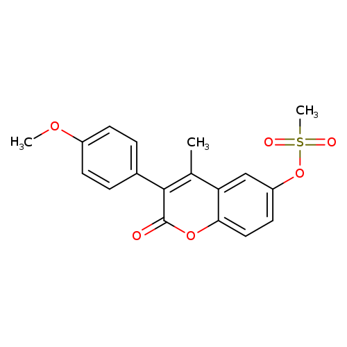 3-(4-methoxyphenyl)-4-methyl-2-oxo-2H-chromen-6-yl methanesulfonate