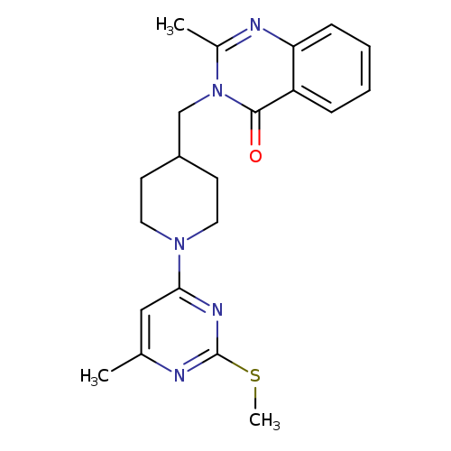 2-methyl-3-({1-[6-methyl-2-(methylsulfanyl)pyrimidin-4-yl]piperidin-4-yl}methyl)-3,4-dihydroquinazolin-4-one