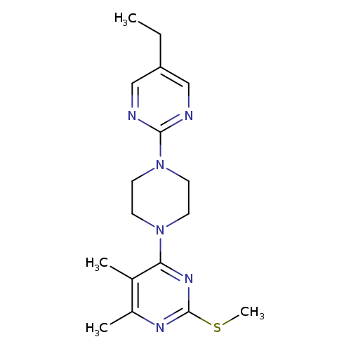 4-[4-(5-ethylpyrimidin-2-yl)piperazin-1-yl]-5,6-dimethyl-2-(methylsulfanyl)pyrimidine