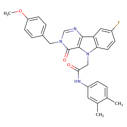 N-(3,4-dimethylphenyl)-2-{8-fluoro-3-[(4-methoxyphenyl)methyl]-4-oxo-3H,4H,5H-pyrimido[5,4-b]indol-5-yl}acetamide