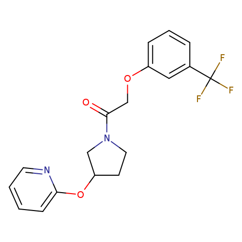 1-[3-(pyridin-2-yloxy)pyrrolidin-1-yl]-2-[3-(trifluoromethyl)phenoxy]ethan-1-one