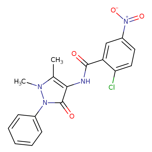 2-chloro-N-(1,5-dimethyl-3-oxo-2-phenyl-2,3-dihydro-1H-pyrazol-4-yl)-5-nitrobenzamide
