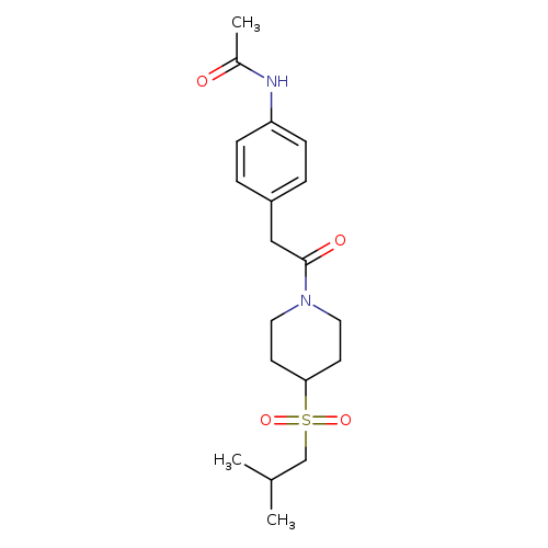 N-(4-{2-[4-(2-methylpropanesulfonyl)piperidin-1-yl]-2-oxoethyl}phenyl)acetamide