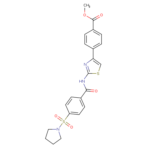 methyl 4-{2-[4-(pyrrolidine-1-sulfonyl)benzamido]-1,3-thiazol-4-yl}benzoate