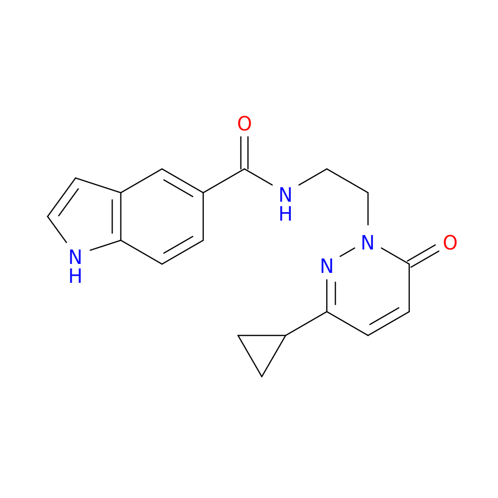 N-[2-(3-cyclopropyl-6-oxo-1,6-dihydropyridazin-1-yl)ethyl]-1H-indole-5-carboxamide