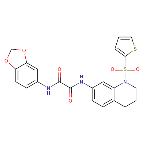 N-(2H-1,3-benzodioxol-5-yl)-N'-[1-(thiophene-2-sulfonyl)-1,2,3,4-tetrahydroquinolin-7-yl]ethanediamide