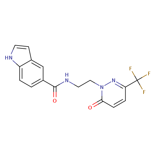 N-{2-[6-oxo-3-(trifluoromethyl)-1,6-dihydropyridazin-1-yl]ethyl}-1H-indole-5-carboxamide
