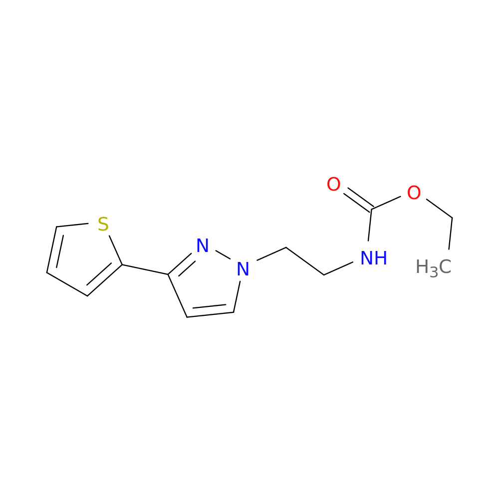 ethyl N-{2-[3-(thiophen-2-yl)-1H-pyrazol-1-yl]ethyl}carbamate