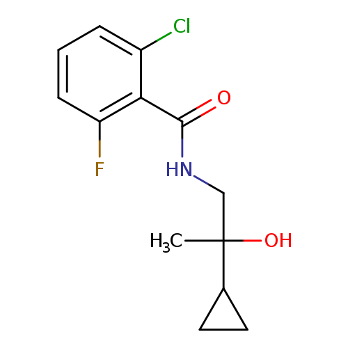 2-chloro-N-(2-cyclopropyl-2-hydroxypropyl)-6-fluorobenzamide