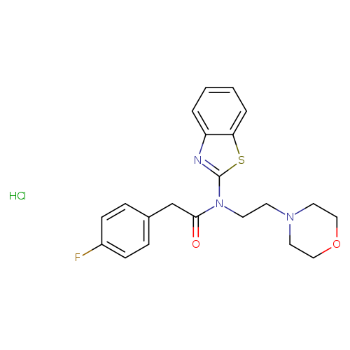 N-(1,3-benzothiazol-2-yl)-2-(4-fluorophenyl)-N-[2-(morpholin-4-yl)ethyl]acetamide hydrochloride