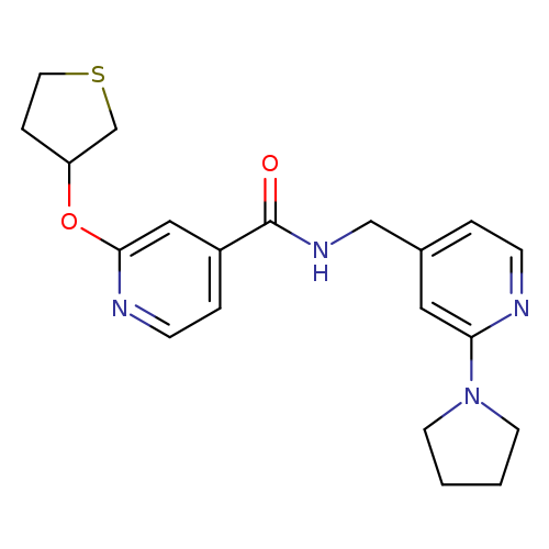 N-{[2-(pyrrolidin-1-yl)pyridin-4-yl]methyl}-2-(thiolan-3-yloxy)pyridine-4-carboxamide