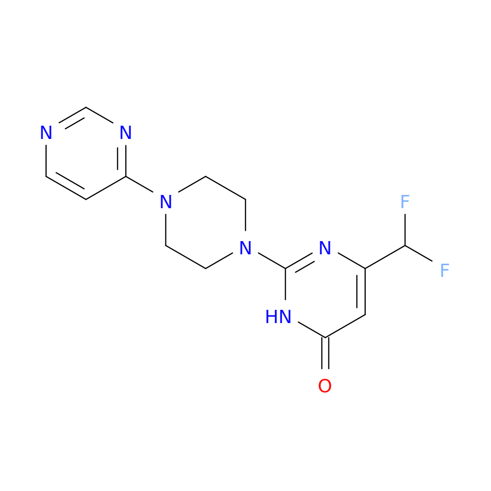 6-(difluoromethyl)-2-[4-(pyrimidin-4-yl)piperazin-1-yl]-3,4-dihydropyrimidin-4-one