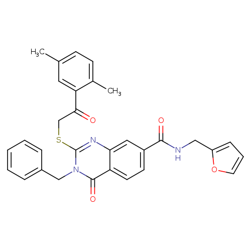 3-benzyl-2-{[2-(2,5-dimethylphenyl)-2-oxoethyl]sulfanyl}-N-[(furan-2-yl)methyl]-4-oxo-3,4-dihydroquinazoline-7-carboxamide