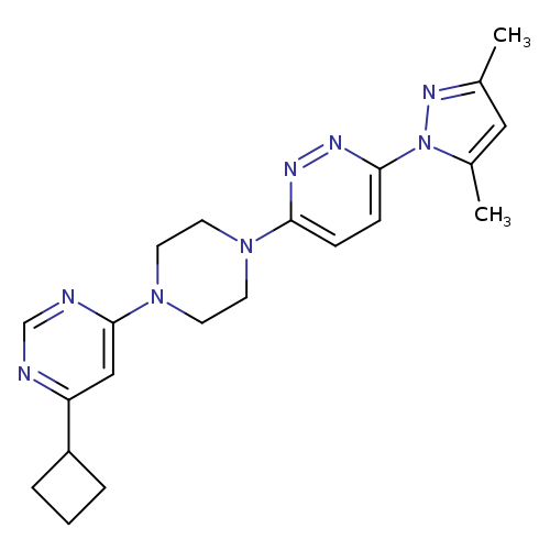 3-[4-(6-cyclobutylpyrimidin-4-yl)piperazin-1-yl]-6-(3,5-dimethyl-1H-pyrazol-1-yl)pyridazine