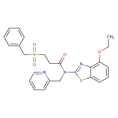 N-(4-ethoxy-1,3-benzothiazol-2-yl)-3-phenylmethanesulfonyl-N-[(pyridin-2-yl)methyl]propanamide