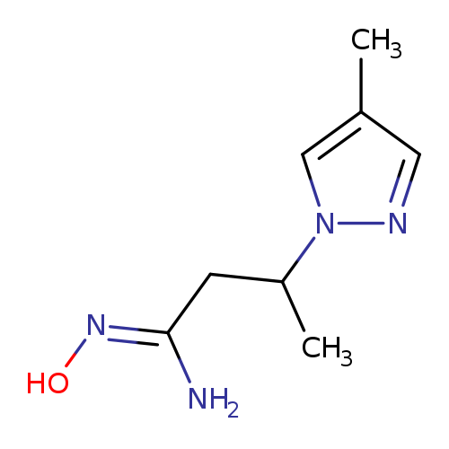 (1E)-N'-hydroxy-3-(4-methyl-1H-pyrazol-1-yl)butanimidamide
