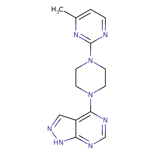 4-methyl-2-(4-{1H-pyrazolo[3,4-d]pyrimidin-4-yl}piperazin-1-yl)pyrimidine