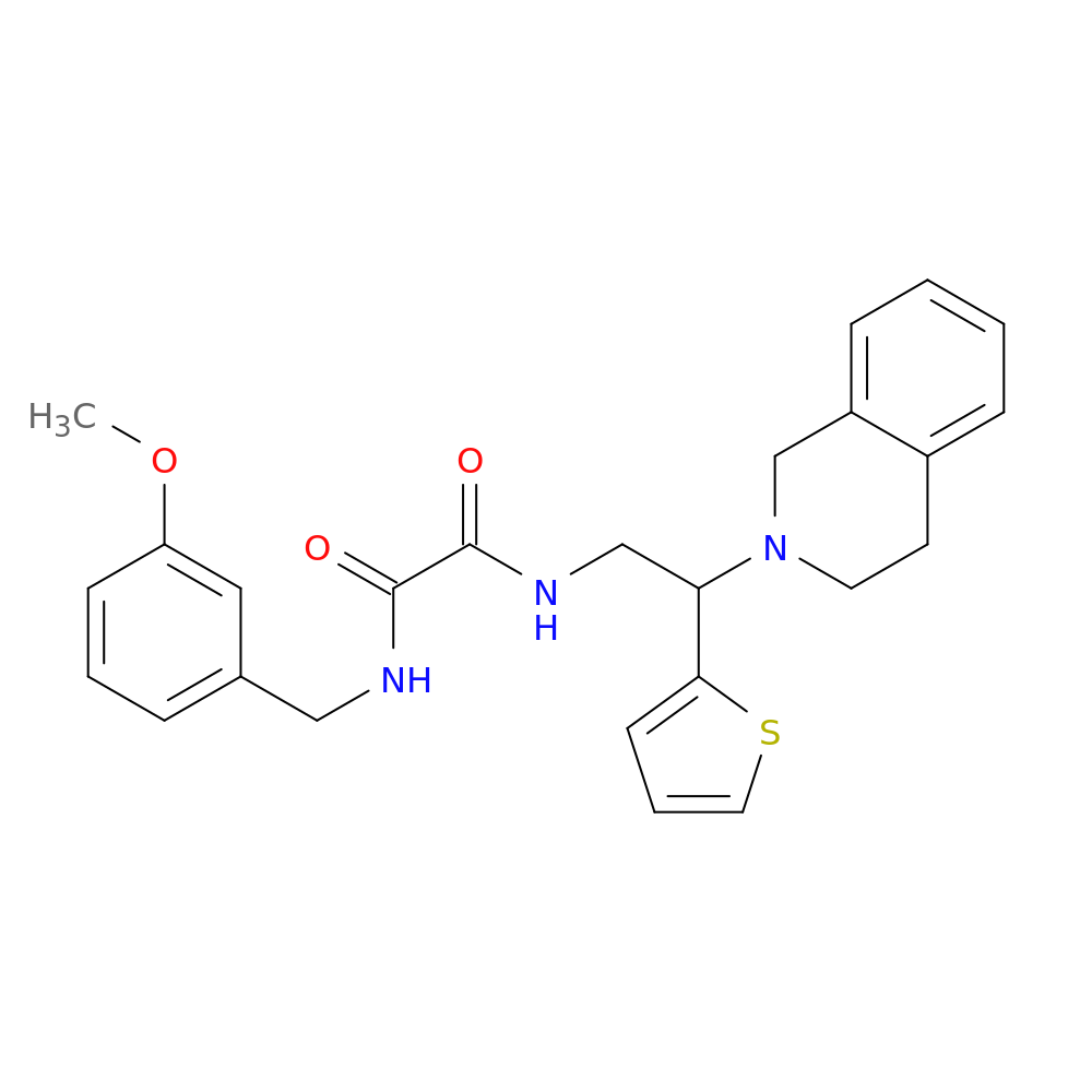 N'-[(3-methoxyphenyl)methyl]-N-[2-(1,2,3,4-tetrahydroisoquinolin-2-yl)-2-(thiophen-2-yl)ethyl]ethanediamide