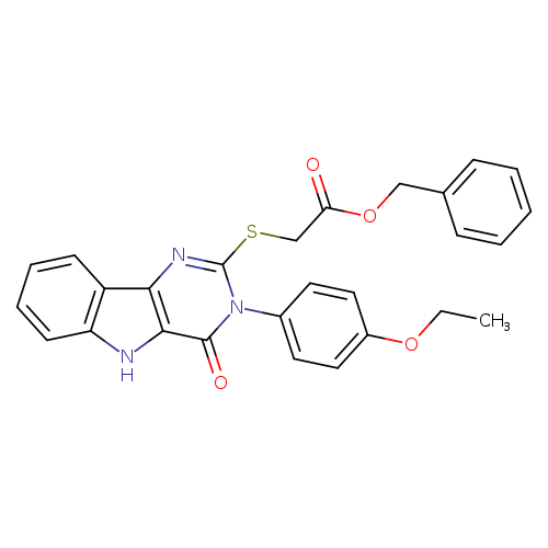 benzyl 2-{[3-(4-ethoxyphenyl)-4-oxo-3H,4H,5H-pyrimido[5,4-b]indol-2-yl]sulfanyl}acetate