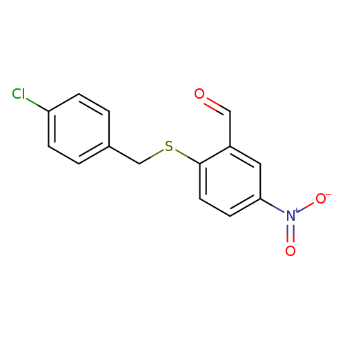 2-((4-Chlorobenzyl)thio)-5-nitrobenzaldehyde