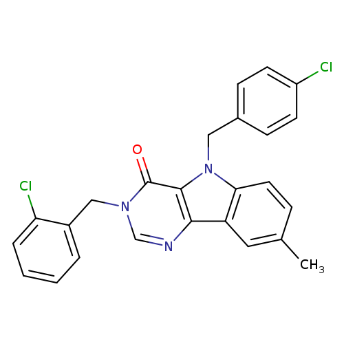3-[(2-chlorophenyl)methyl]-5-[(4-chlorophenyl)methyl]-8-methyl-3H,4H,5H-pyrimido[5,4-b]indol-4-one