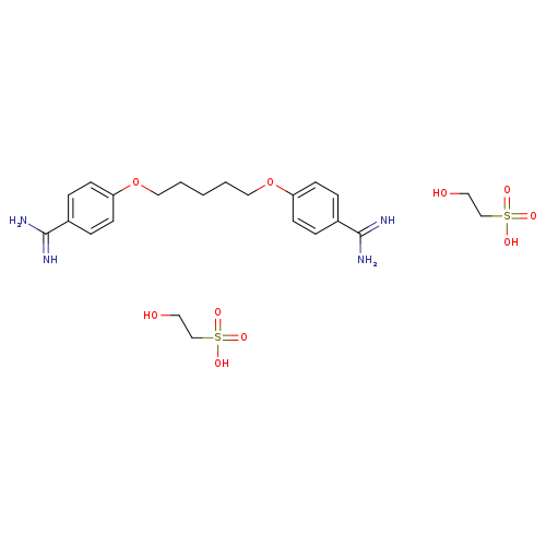 4,4'-(Pentane-1,5-diylbis(oxy))dibenzimidamide bis(2-hydroxyethanesulfonate)