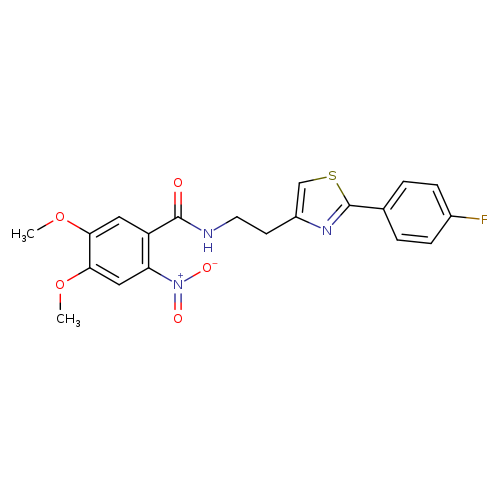 N-{2-[2-(4-fluorophenyl)-1,3-thiazol-4-yl]ethyl}-4,5-dimethoxy-2-nitrobenzamide