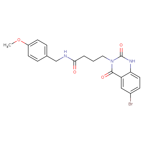 4-(6-bromo-2,4-dioxo-1,2,3,4-tetrahydroquinazolin-3-yl)-N-[(4-methoxyphenyl)methyl]butanamide