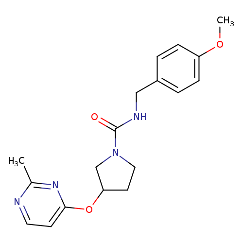 N-[(4-methoxyphenyl)methyl]-3-[(2-methylpyrimidin-4-yl)oxy]pyrrolidine-1-carboxamide
