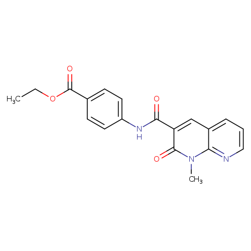 ethyl 4-(1-methyl-2-oxo-1,2-dihydro-1,8-naphthyridine-3-amido)benzoate