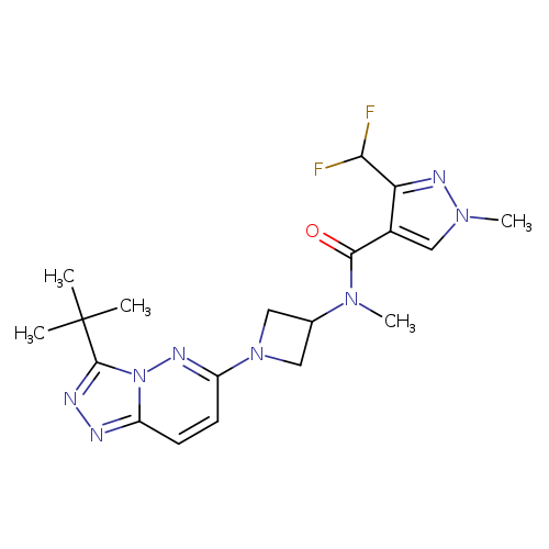 N-(1-{3-tert-butyl-[1,2,4]triazolo[4,3-b]pyridazin-6-yl}azetidin-3-yl)-3-(difluoromethyl)-N,1-dimethyl-1H-pyrazole-4-carboxamide